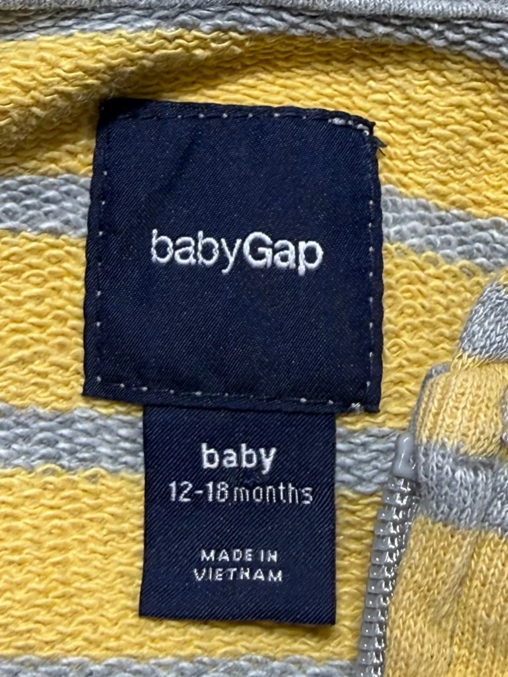 Baby GAP Toddler Baby Boy Girl Striped Hooded Jacket Size 12-18 Months